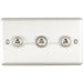 Eurolite Switches Satin Stainless Enhance Decorative 3 Gang Toggle Switch - Satin Stainless