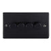 Eurolite Switches Matt Black Enhance Decorative 4 Gang Dimmer - Matt Black