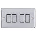 Eurolite Switches Polished Chrome Enhance Decorative 4 Gang Switch - Polished Chrome