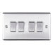 Eurolite Switches Satin Stainless Enhance Decorative 4 Gang Switch - Satin Stainless