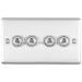 Eurolite Switches Satin Stainless Enhance Decorative 4 Gang Toggle Switch - Satin Stainless