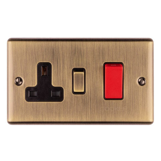 Eurolite Switches Antique Enhance Decorative 45Amp Switch With A Socket - Antique