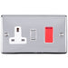 Eurolite Switches Polished Chrome Enhance Decorative 45Amp Switch With A Socket - Polished Chrome