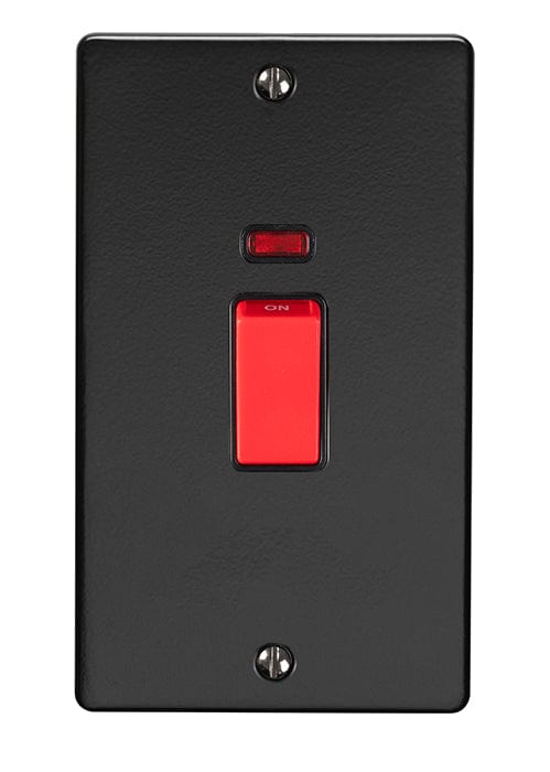 Eurolite Switches Matt Black Enhance Decorative 45Amp Switch With Neon Indicator - Matt Black