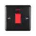 Eurolite Switches Matt Black Enhance Decorative 45Amp Switch With Neon Indicator - Matt Black