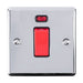 Eurolite Switches Polished Chrome Enhance Decorative 45Amp Switch With Neon Indicator - Polished Chrome