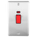 Eurolite Switches Satin Stainless Enhance Decorative 45Amp Switch With Neon Indicator - Satin Stainless