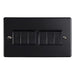 Eurolite Switches Matt Black Enhance Decorative 6 Gang Switch - Matt Black