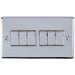 Eurolite Switches Polished Chrome Enhance Decorative 6 Gang Switch - Polished Chrome