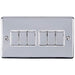 Eurolite Switches Polished Chrome Enhance Decorative 6 Gang Switch - Polished Chrome