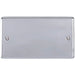 Eurolite Switches Polished Chrome Enhance Decorative Double Blank Plate - Polished Chrome