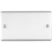 Eurolite Switches Satin Stainless Enhance Decorative Double Blank Plate - Satin Stainless