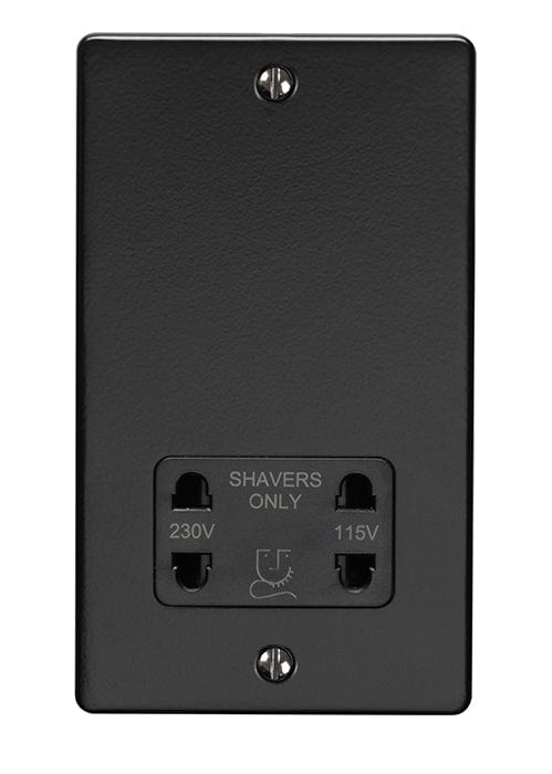 Eurolite Plug Sockets Matt Black Enhance Decorative Shaver Socket - Matt Black