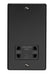 Eurolite Plug Sockets Matt Black Enhance Decorative Shaver Socket - Matt Black