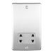 Eurolite Plug Sockets Satin Stainless Enhance Decorative Shaver Socket - Satin Stainless