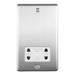 Eurolite Plug Sockets Satin Stainless Enhance Decorative Shaver Socket - Satin Stainless