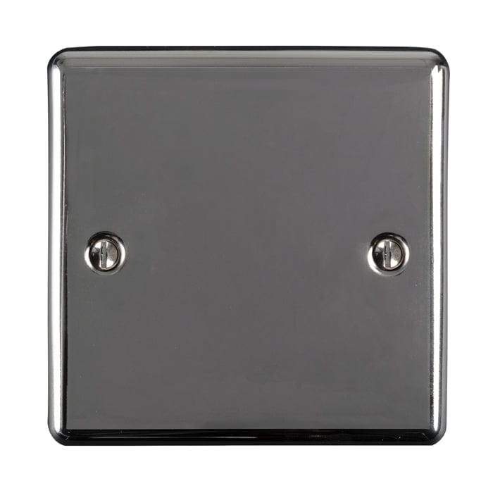 Eurolite Switches Black Nickel Enhance Decorative Single Blank Plate - Black Nickel