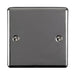 Eurolite Switches Black Nickel Enhance Decorative Single Blank Plate - Black Nickel