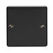 Eurolite Switches Matt Black Enhance Decorative Single Blank Plate - Matt Black