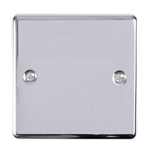 Eurolite Switches Polished Chrome Enhance Decorative Single Blank Plate - Polished Chrome