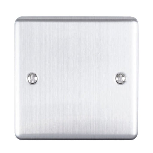 Eurolite Switches Satin Stainless Enhance Decorative Single Blank Plate - Satin Stainless