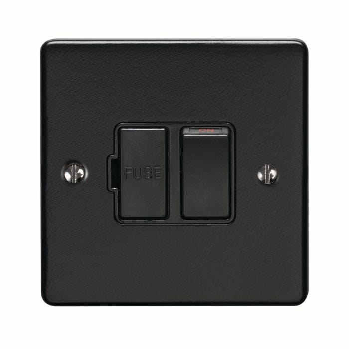 Eurolite Switches Matt Black Enhance Decorative Switched Fuse Spur - Matt Black