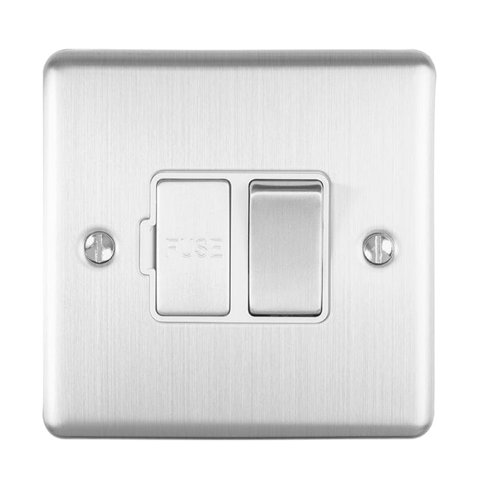 Eurolite Switches Satin Stainless Enhance Decorative Switched Fuse Spur - Satin Stainless