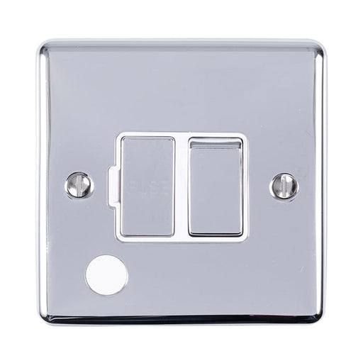 Eurolite Switches Polished Chrome Enhance Decorative Switched Fuse Spur With Flex Outlet - Polished Chrome