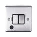 Eurolite Switches Satin Stainless Enhance Decorative Switched Fuse Spur With Flex Outlet - Satin Stainless