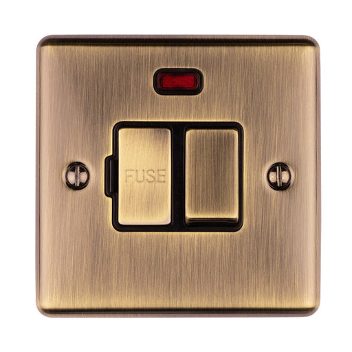 Eurolite Switches Antique Enhance Decorative Switched Fuse Spur With Neon Indicator - Antique