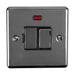 Eurolite Switches Black Nickel Enhance Decorative Switched Fuse Spur With Neon Indicator - Black Nickel