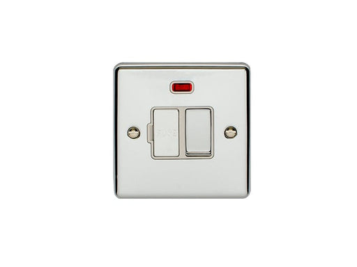 Eurolite Switches Polished Chrome Enhance Decorative Switched Fuse Spur With Neon Indicator - Polished Chrome