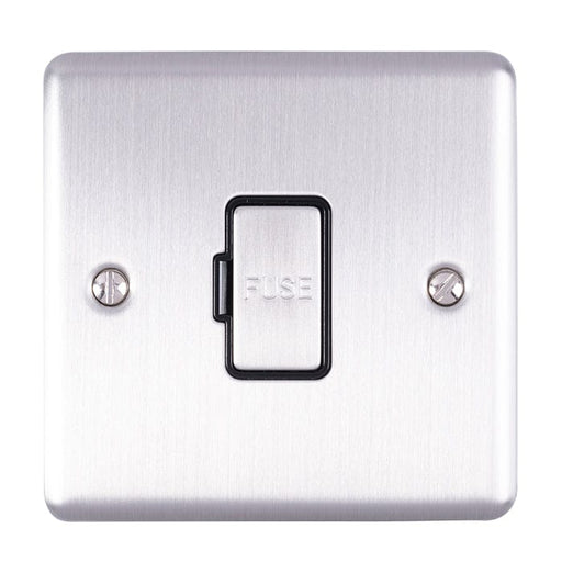 Eurolite Switches Satin Stainless Enhance Decorative Unswitched Fuse Spur - Satin Stainless