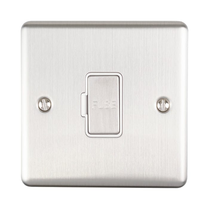 Eurolite Switches Satin Stainless Enhance Decorative Unswitched Fuse Spur - Satin Stainless