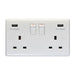 Eurolite Plug Sockets White Enhance White Plastic 2 Gang Usb Socket - White