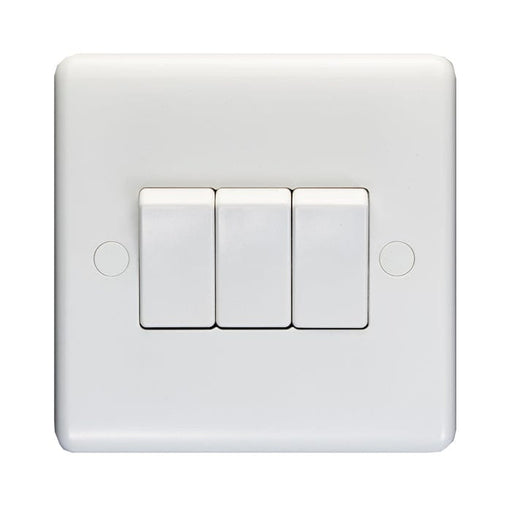 Eurolite Switches White Enhance White Plastic 3 Gang Switch - White