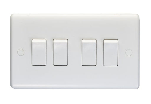 Eurolite Switches White Enhance White Plastic 4 Gang Switch - White