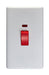 Eurolite Switches White Enhance White Plastic 45Amp Switch With Neon Indicator - White