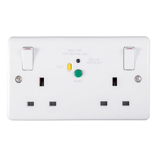 Eurolite Plug Sockets White Enhance White Plastic Rcd - White