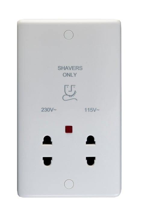 Eurolite Plug Sockets White Enhance White Plastic Shaver Socket - White