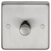 Eurolite Switches Satin Stainless Steel Stainless steel 1 Gang Dimmer - Satin Stainless Steel