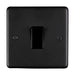 Eurolite Switches Matt Black Stainless steel 1 Gang Switch - Matt Black