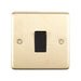 Eurolite Plug Sockets Satin Brass Stainless steel 1 Gang Switch - Satin Brass