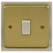 Eurolite Plug Sockets Satin Brass Stainless steel 1 Gang Switch - Satin Brass