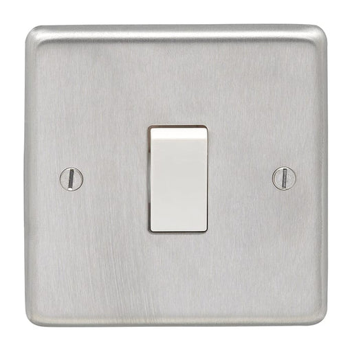 Eurolite Switches Satin Stainless Steel Stainless steel 1 Gang Switch - Satin Stainless Steel