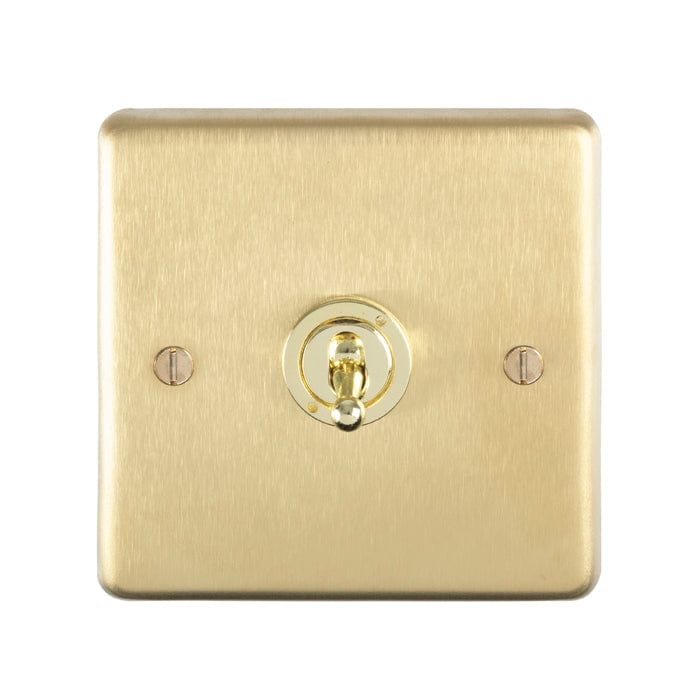 Eurolite Switches Satin Brass Stainless steel 1 Gang Toggle Switch - Satin Brass