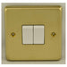 Eurolite Switches Satin Brass Stainless steel 2 Gang Switch - Satin Brass