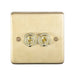 Eurolite Switches Satin Brass Stainless steel 2 Gang Toggle Switch - Satin Brass