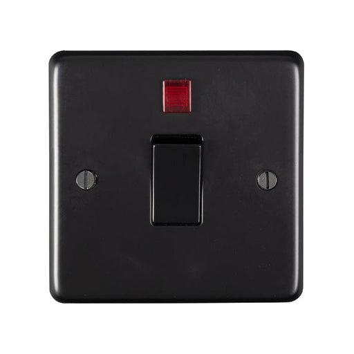 Eurolite Switches Matt Black Stainless steel 20Amp Switch With Neon Indicator - Matt Black