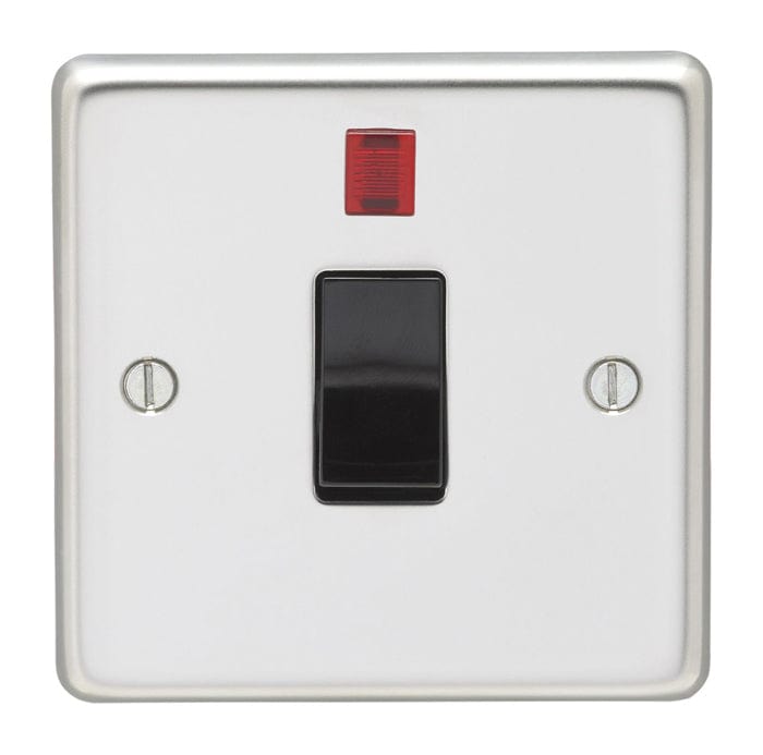 Eurolite Switches Polished Stainless Steel Stainless steel 20Amp Switch With Neon Indicator - Polished Stainless Steel